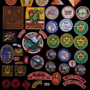 Vintage BSA Boy Scouts Patch Lot 45 1960s 1970s Uniform Patches Seattle Area